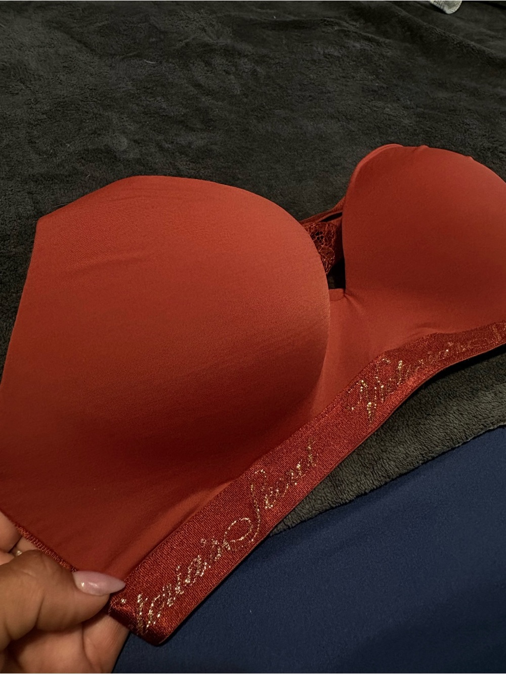Victoria's Secret Coral Lace Racerback Push-Up Bra - Picture 6 of 12